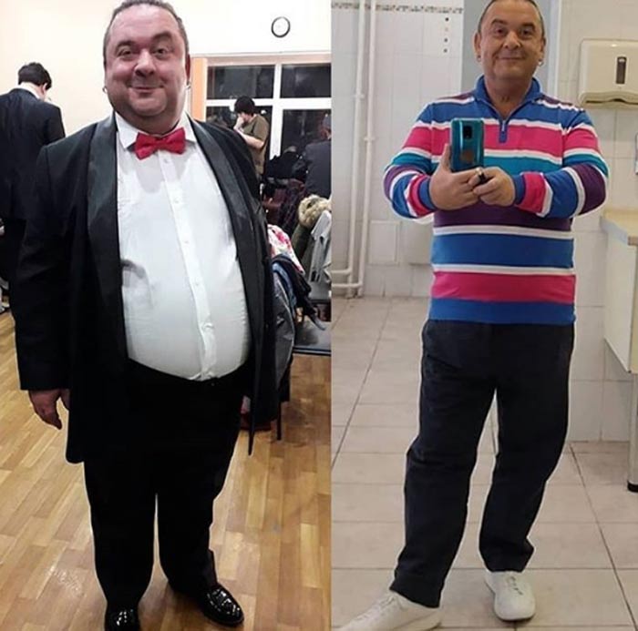 Александр Морозов до и после похудения