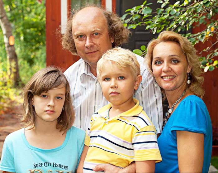 Алексей Войтюк и Татьяна Проценко с детьми
