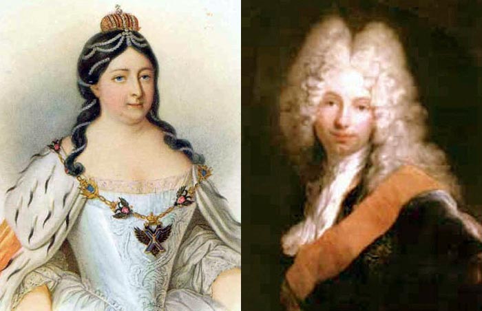 Анна Иоанновна и муж Фридрих Вильгельм