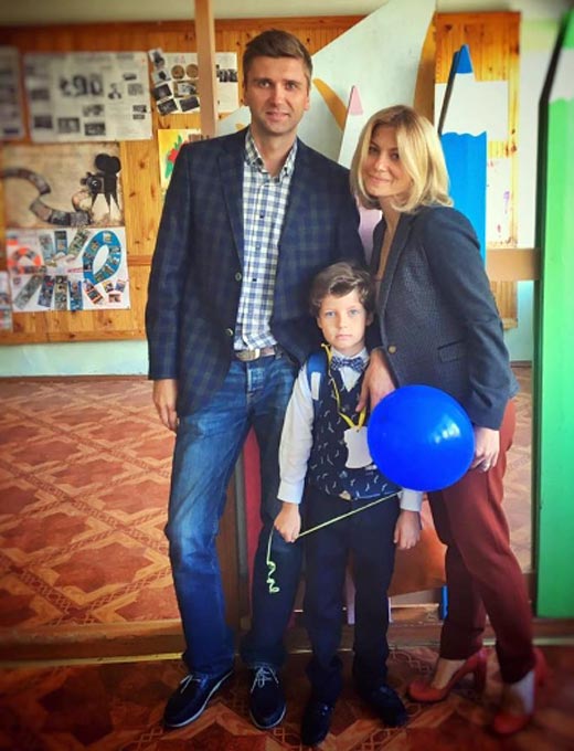 Дмитрий Завойстый с женой и сыном