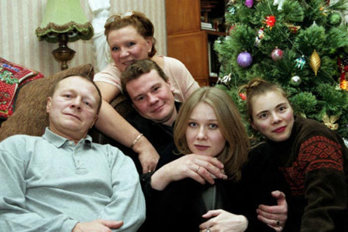 Елена Демидова и Борис Галкин с детьми