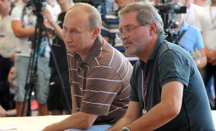 Михаил Леонтьев и Владимир Путин