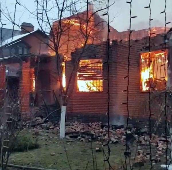 Пожар в доме Николая Бандурина
