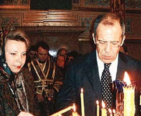 Сергей Лавров с женой Марией