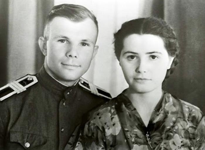 Валентина Гагарина и Юрий Гагарин