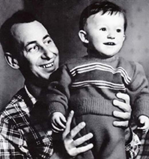 Владимир Басов младший в детстве с отцом